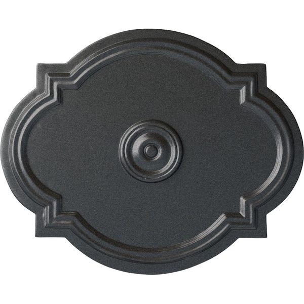 Ekena Millwork Waltz Ceiling Medallion (Fits Canopies up to 4 1/2"), Hand-Painted Pewter, 21 1/4"W x 17 3/8"H x 1"P CM21WAPES - main
